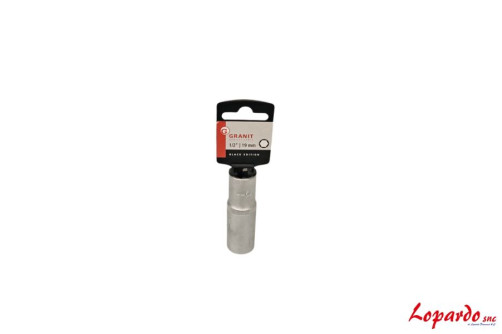 Bussola esagonale 1/2", lunga 19mm Granit black edition