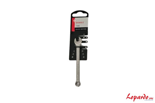 Chiave combinata, piegata, 7 mm Granit black edition