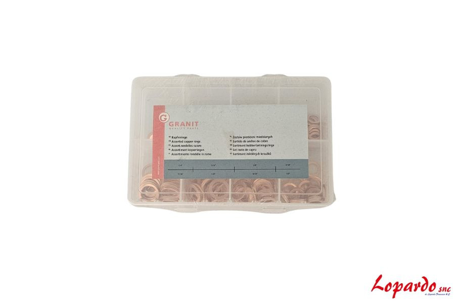 Assortimento anelli di rame Granit 240 pezzi,...